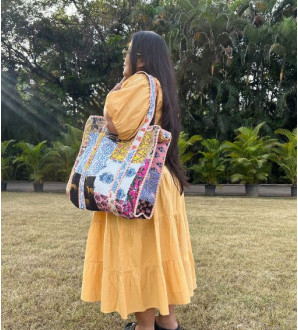 Noori Tote bag Patchwork with zip