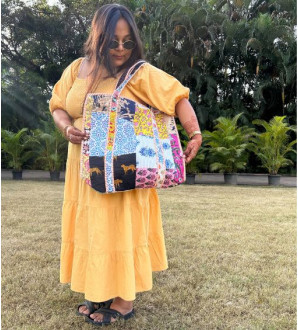 Noori Tote bag Patchwork with zip