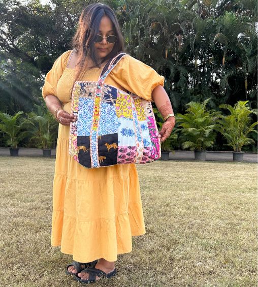 Noori Tote bag Patchwork with zip