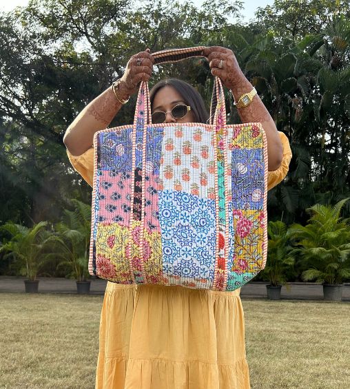 Noori Tote bag Patchwork with zip