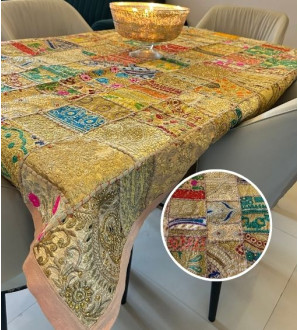 Sajavat Pat Embroidered Patchwork Table Cover 2.0