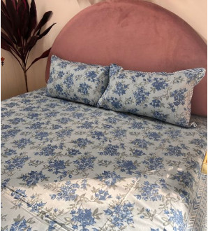 Aksh Bedsheet Blue
