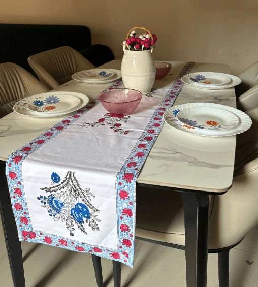 Kusum Reversible Canvas Cotton Handblock Print  Runner 4.0