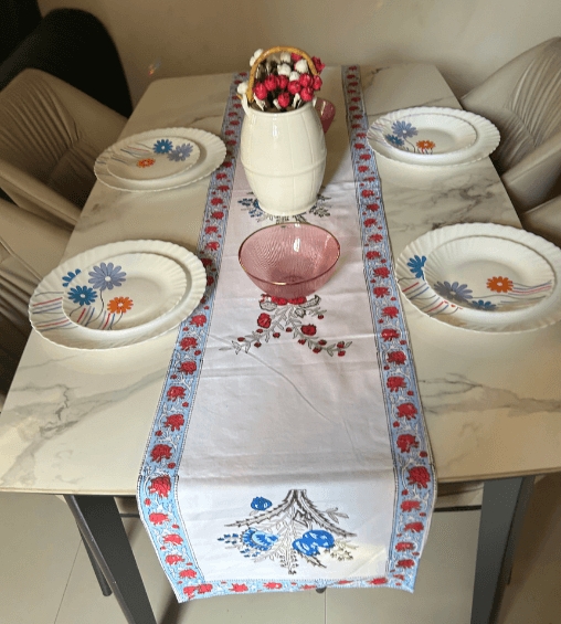 Kusum Reversible Canvas Cotton Handblock Print  Runner 4.0