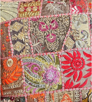 Khambadiya Beige Cushion cover 2.0