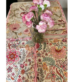 Pushp kala reversible dining 2.0 (Runner, 6 placemat set)