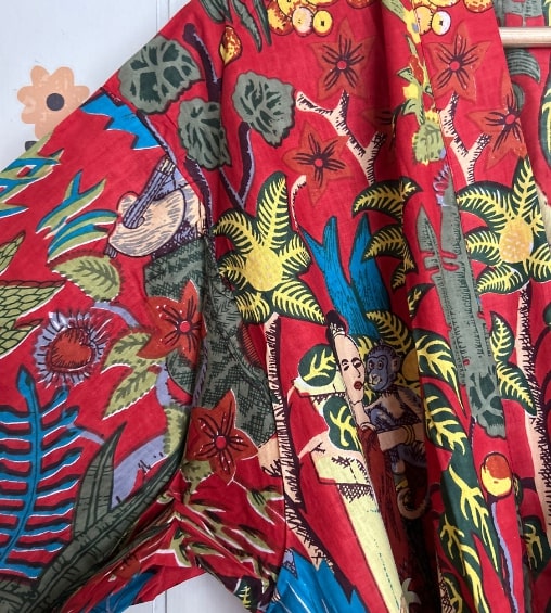 Rangeeli Cotton Robe Frida Print 