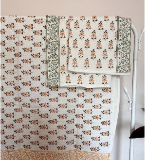 Nazuka Waffle cotton towel, napkin set 4.0